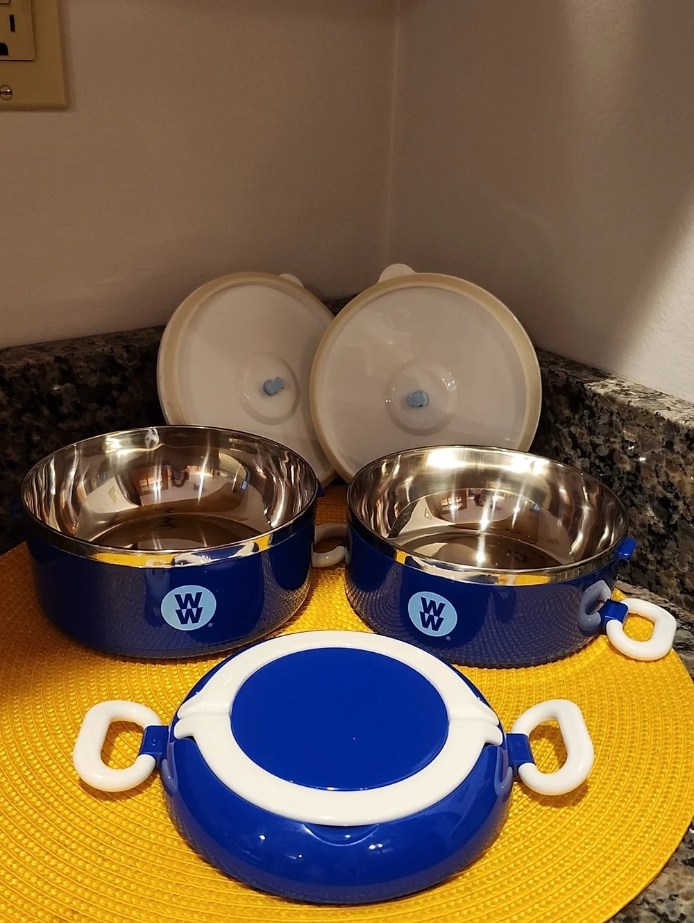Blue Stackable Lunch Container with Handle